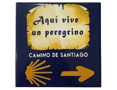 Carrelage Ici vit un pèlerin 10x10