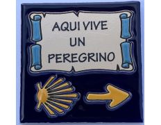Carreaux de céramique vit ici une étoile de pèlerin et Arrow 11x11