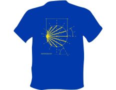 T-shirt Boceto Logo Chemin de Santiago Añil