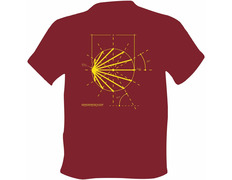 T-shirt Boceto Logo Chemin de Santiago Granate