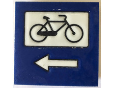 Aimant en céramique Vélo et flèche MyL 5X5 cm