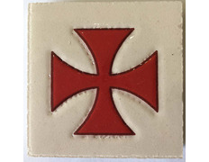 Aimant en céramique Croix des Templiers MyL 5X5 cm