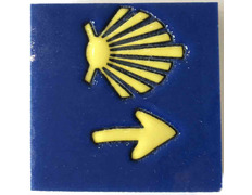 Aimant céramique Star et Arrow fond bleu