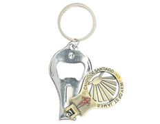 Porte-clés Camino de Santiago avec coupe-ongles et décapsuleur