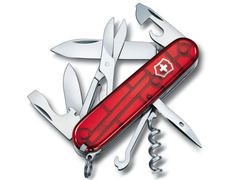Couteau de poche Victorinox Climber 14 usages 91 mm Rouge translucide