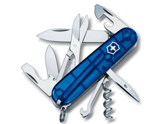 Couteau de poche Victorinox Climber 14 usages 91 mm Bleu Translucide