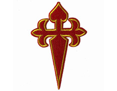 Patch brodé Croix de Santiago moyen