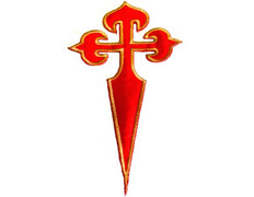 Broderie Tissu parche Cruz de Santiago Grande