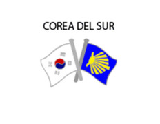 Pin Metal Drapeau Corée du Sud Voie Santiago