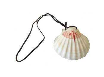 Vieira - Concha del Pilgrim cordon en cuir