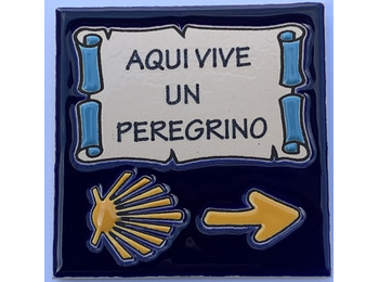 Carreaux de céramique vit ici une étoile de pèlerin et Arrow 11x11