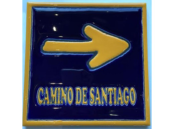 Carreaux Flecha en céramique avec Chemin Filo de Santiago 15x15 cm.
