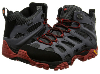 Merrell Moab Mid GTX Gris/Negro/Rojo Bottes