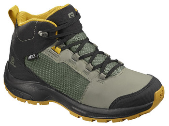 Salomon Outward CSWP Boot J Green/Negro/Amarillo