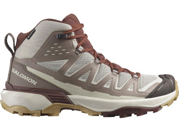 Chaussure Salomon X Ultra 360 Edge Mid GTX W Marron/Beige/Blanc