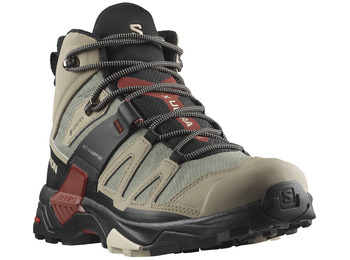 Bottes Salomon X Ultra 4 Mid GTX Beige/Grenat/Noir