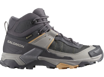 Chaussures Salomon X Ultra 5 Mid GTX W Noir/Gris/Moutarde