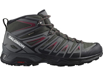 Bottes Salomon X Ultra Pioneer Mid GTX Gris/Grenat