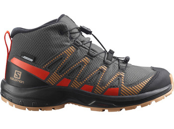 Chaussure Salomon XA PRO V8 MID CSWP J Gris/Or