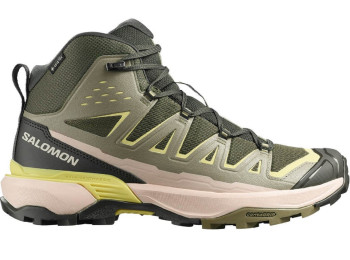 Salomon X Ultra 360 Edge Mid GTX Bottes Vert/Amarillo