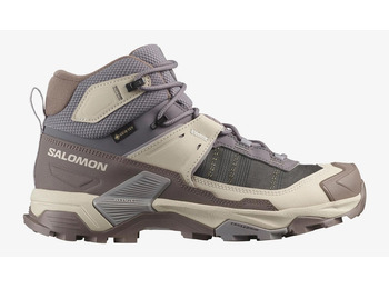 Chaussures Salomon X Ultra 5 Mid GTX W Gris/Beige/Marron