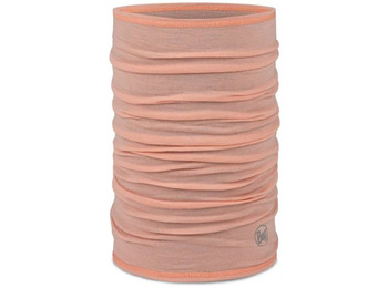 Cache-cou léger en laine mérinos Buff, corail uni