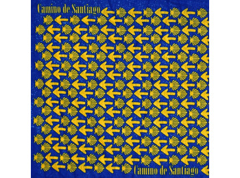 Cache-cou MyL Flèches et étoiles bleues Camino de Santiago