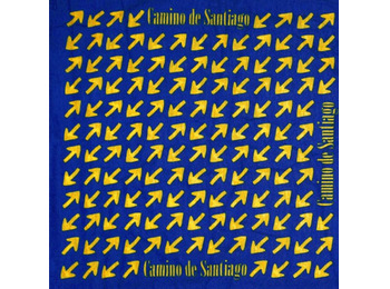 Camino de Santiago Cache-cou bleu MyL Flèches jaunes