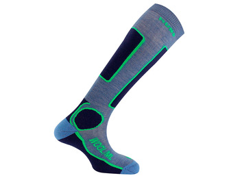 Calcetín Media Mund Skiing Laine Navy Blue-Verde lima