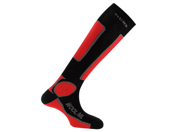 Calcetín Media Mund Skiing Laine Black-Rojo