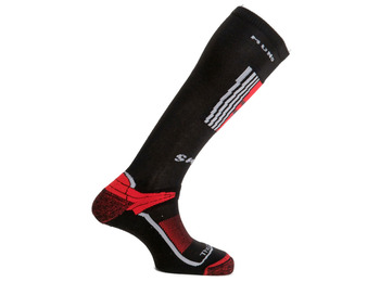 Calcetín Media Mund Snowboard Black-Rojo