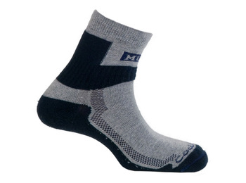 Calcetín Mund Nordic Walking Navy Blue-Gris