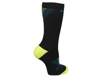 Mund Skiing Outlast/Wool Sock Noir/Jaune/Bleu