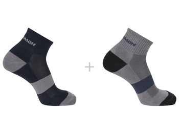 Chaussettes Salomon Evasion (2 paires) Bleu/Gris