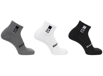 Chaussettes Salomon Everyday Ankle Pack-3 Noir/Blanc/Gris