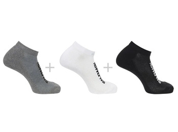 Lot de 3 paires de chaussettes basses Salomon Everyday Noir/Blanc/Gris