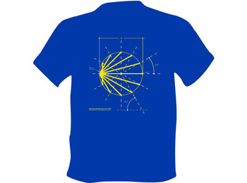 T-shirt Boceto Logo Chemin de Santiago Añil