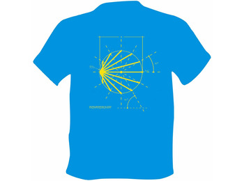 T-shirt Boceto Logo Chemin de Santiago Bleu