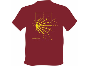 T-shirt Boceto Logo Chemin de Santiago Granate