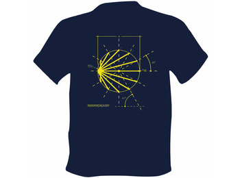 T-shirt Boceto Logo Chemin de Santiago Marino