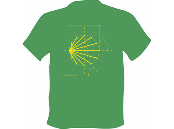 T-shirt Boceto Logo Chemin de Santiago Verde