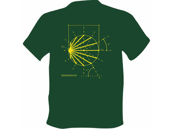 T-shirt Boceto Logo Chemin de Santiago Verde Botella