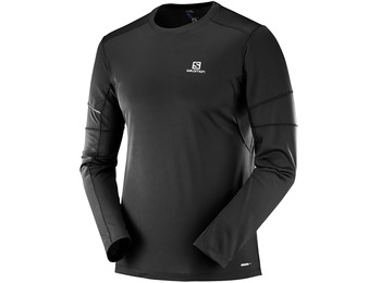 T-shirt Salomon Agile LS Tee noir
