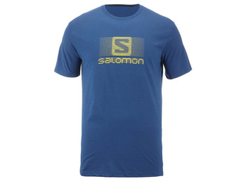 T-shirt Salomon Blend Logo SS TEE Bleu