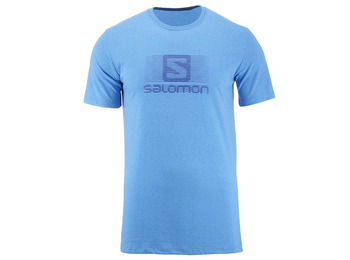 T-shirt Salomon Blend Logo SS TEE Ciel bleu