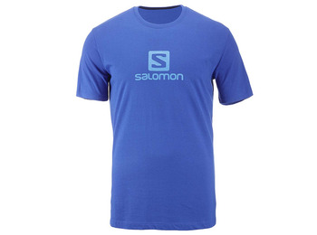 T-shirt Salomon Coton Logo SS Tee Bleu
