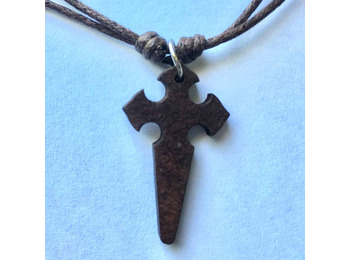 Colgante avec Cruz de Santiago Bois noir
