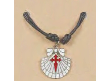 Colgante Vieira Branca avec Cruz de Santiago