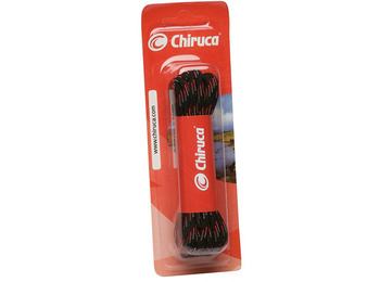 Lacets hydrophobes Chiruca 160 cm Negro-Rojo