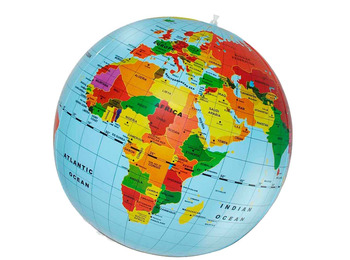 Globe mondial gonflable en Castillan (50 cm)